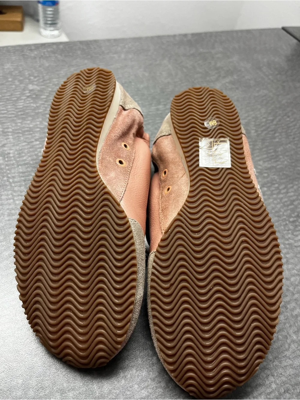 Tory Burch Pink Leather & Taupe Suede Sneakers